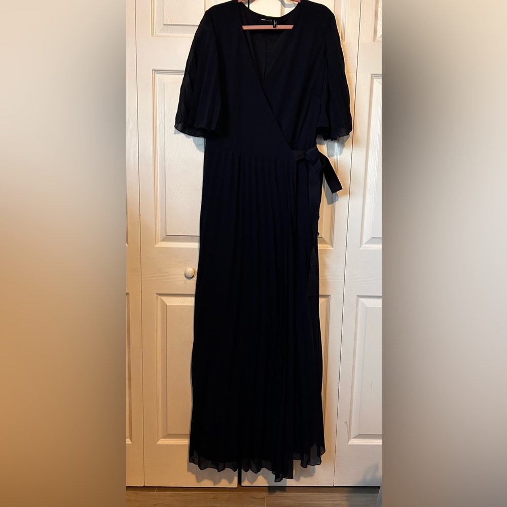 Navy Blue ASOS Curve Maxi Dress